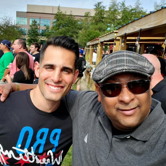Mauricio Piña with people at industry and community events