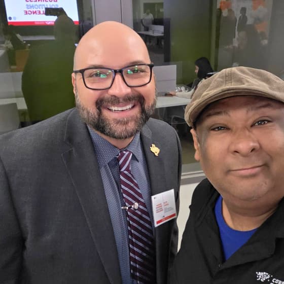 Mauricio Piña with people at industry and community events