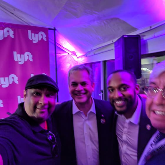 Mauricio Piña with people at industry and community events
